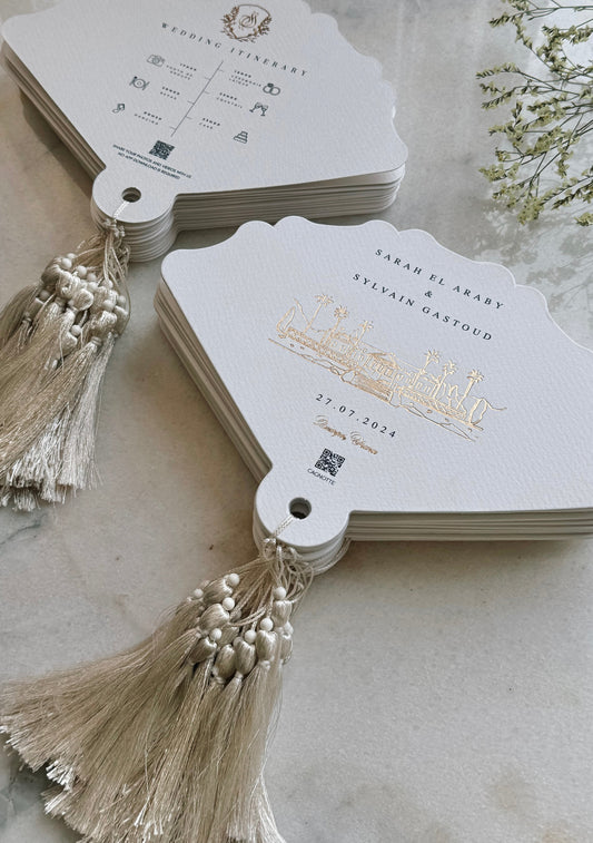 Customized Wedding Paper fans