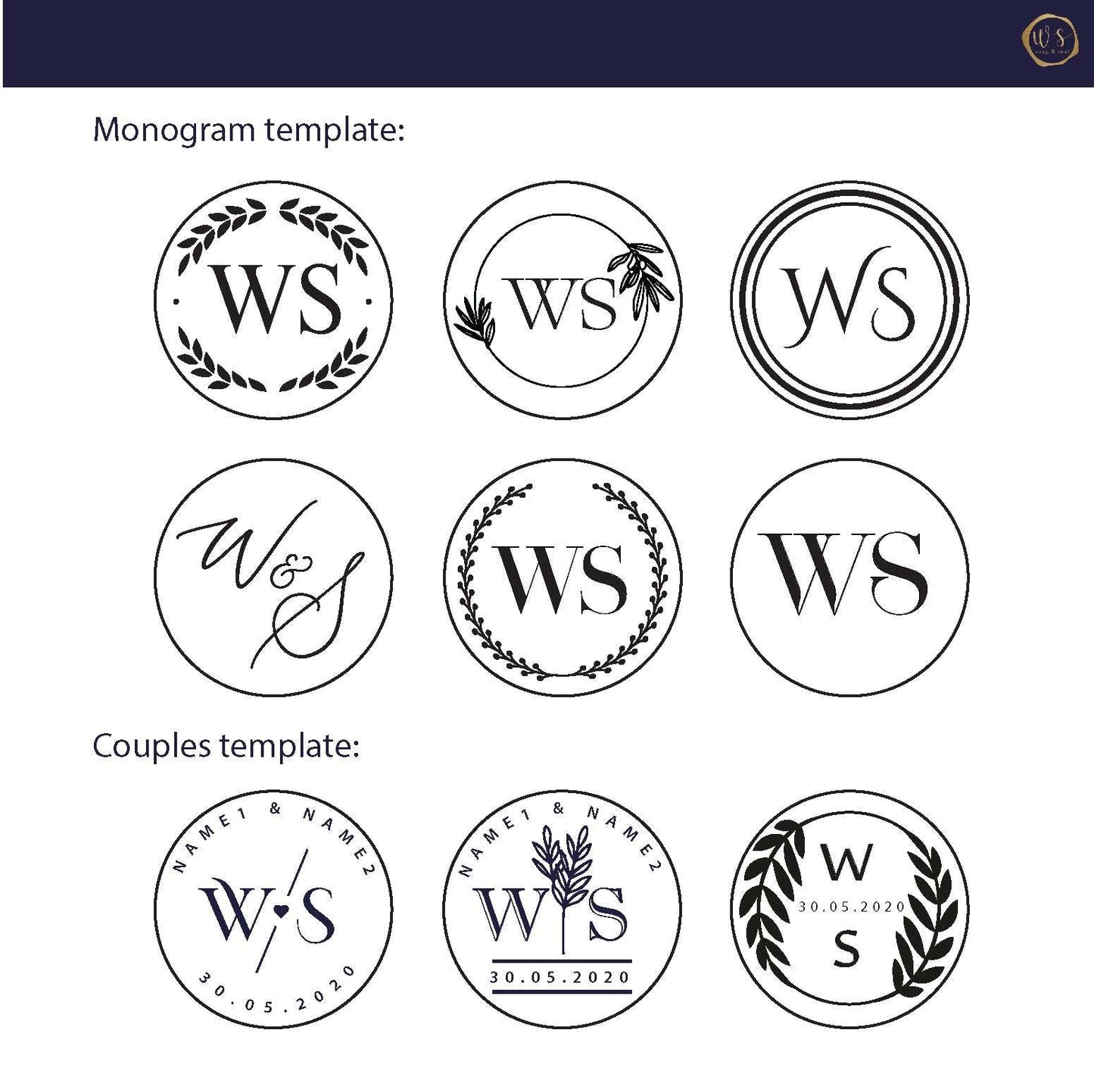 Customized Valentine's stamp gift set - WrapnSeal