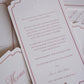 Rose Gold Menu Cards with Embossed Logo | Personalized Menu | Wedding Stationery |