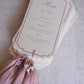 Rose Gold Menu Cards with Embossed Logo | Personalized Menu | Wedding Stationery |