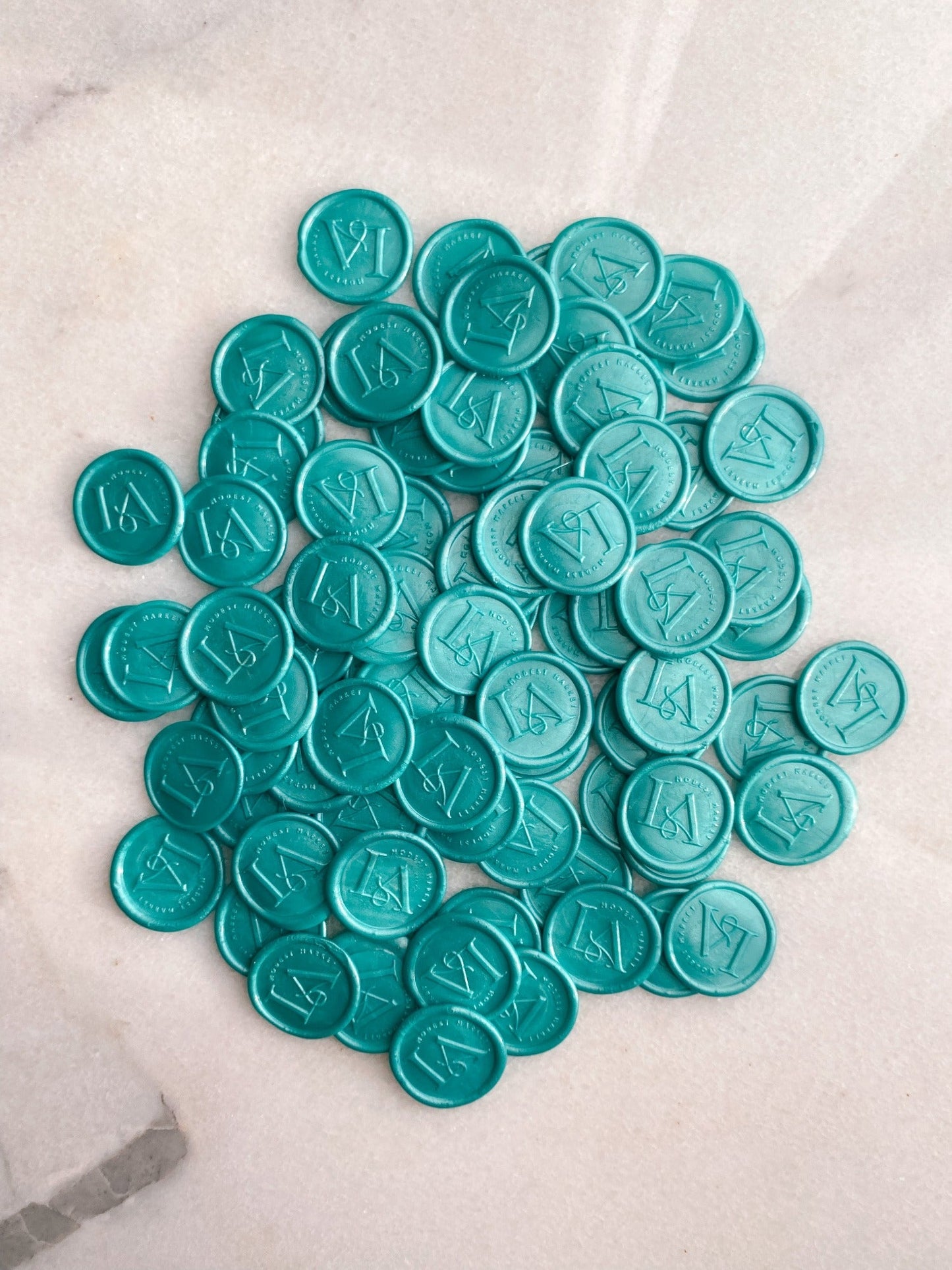 turquoise teal aqua monogram wedding logo save the date self adhesive wax seals free worldwide shipping stationery supplies wax stamp wedding invitations