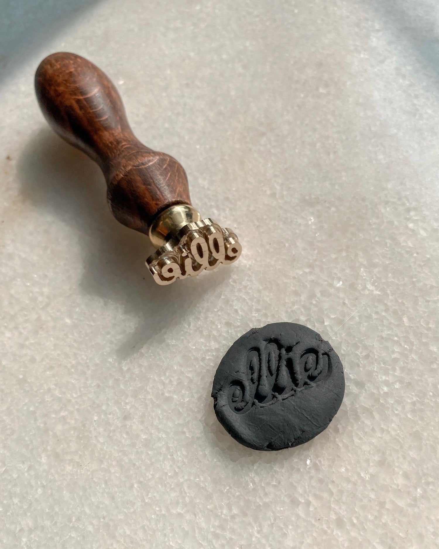 This Logo Clay/Pottery Positive Stamp is the perfect tool for potters to imprint their logo onto any piece of clay. This stamp makes it easy to create a consistent yet precise logo for professional-looking results.