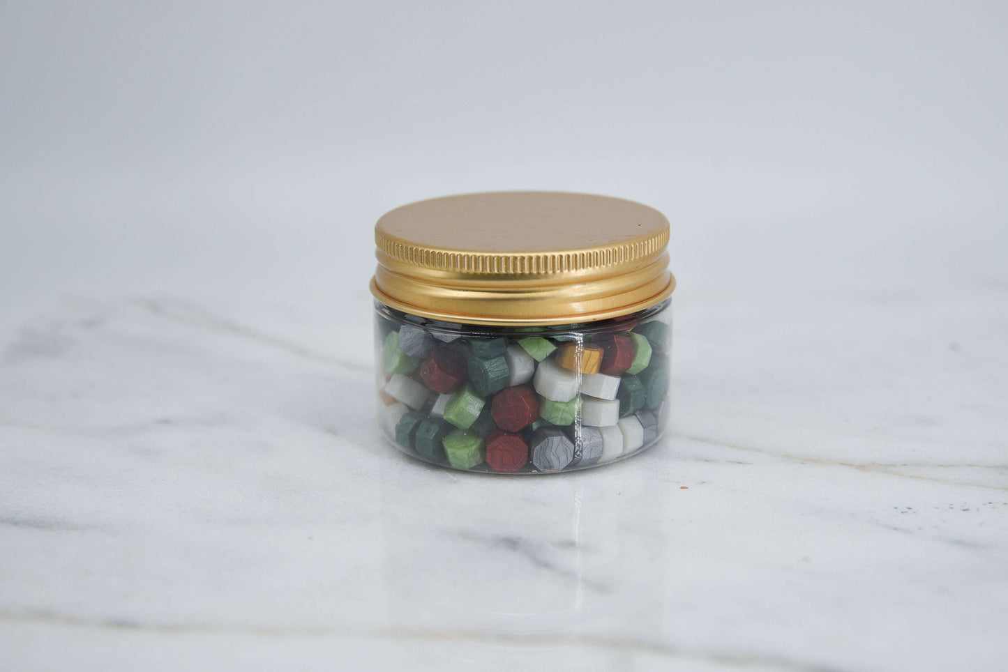 Christmas wax beads jar - WrapnSeal