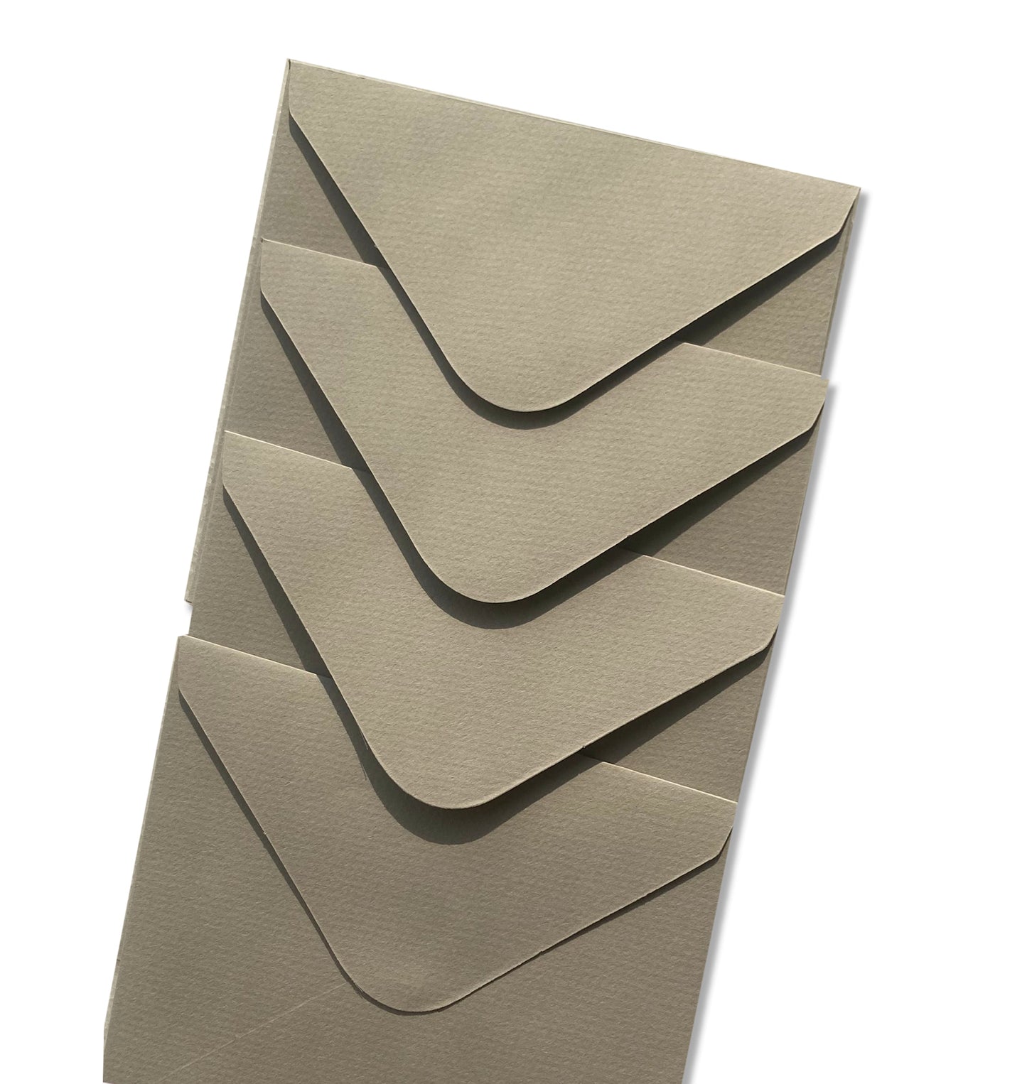 Set of 5 Square beige Envelopes - textured