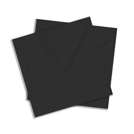 Set of 5 Square Black Envelopes -350gms thickness - WrapnSeal