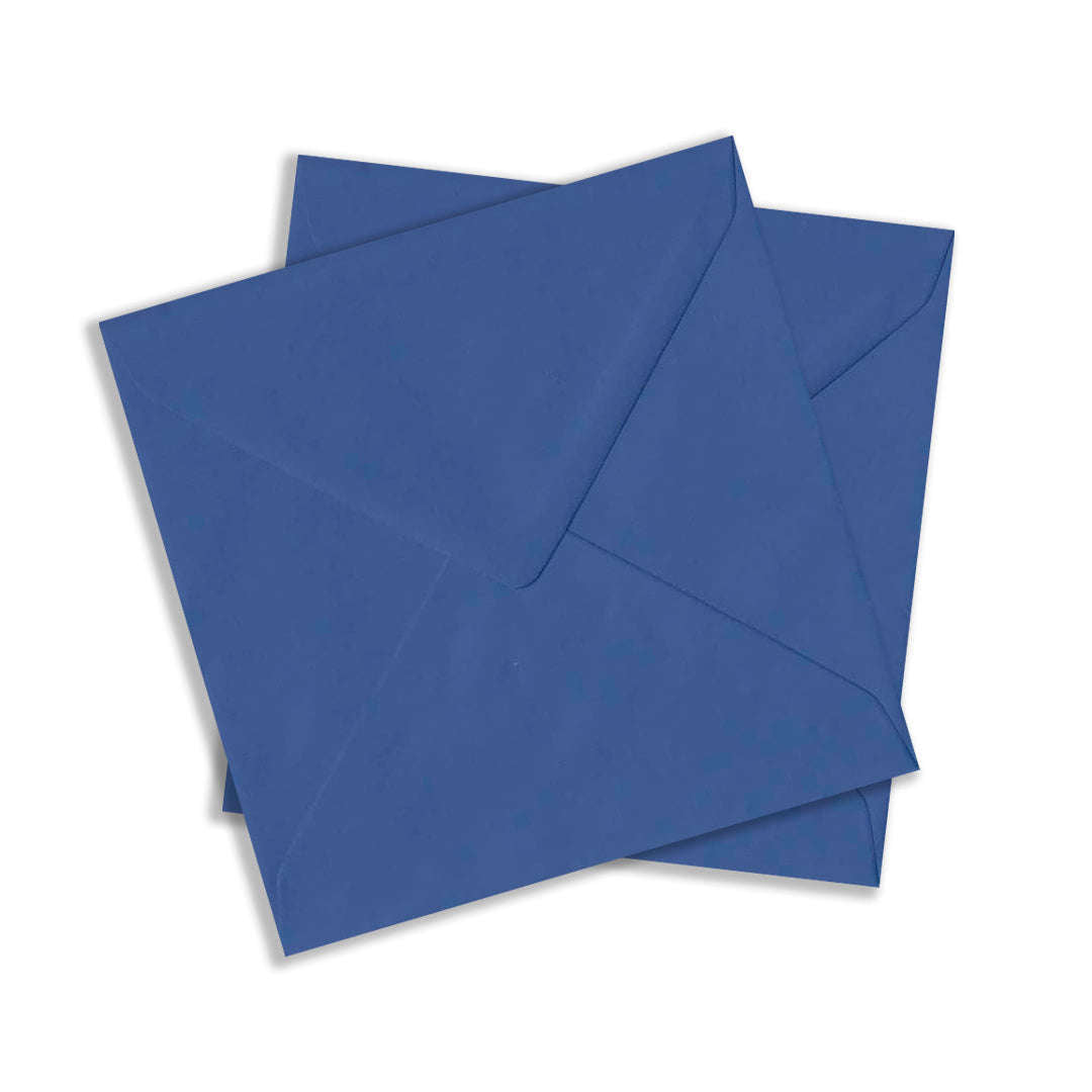 Set of 5 Square Blue Envelopes - 150gms thickness - WrapnSeal