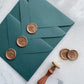 Set of 5 Rectangle hunter green envelopes