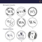 Monogram ready self-adhesive wax seals - Free shipping
