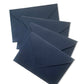 Set of 5 Rectangle navy blue envelopes